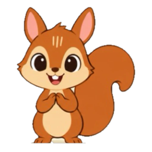 Yuki the squirrel waving hello