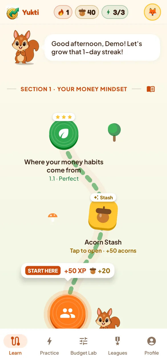 The Yukti learning path, Section 1: Your Money Mindset